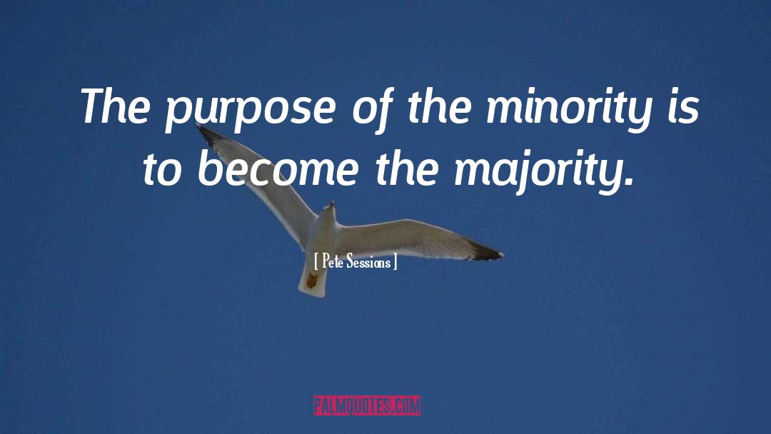 Pete Sessions Quotes: The purpose of the minority