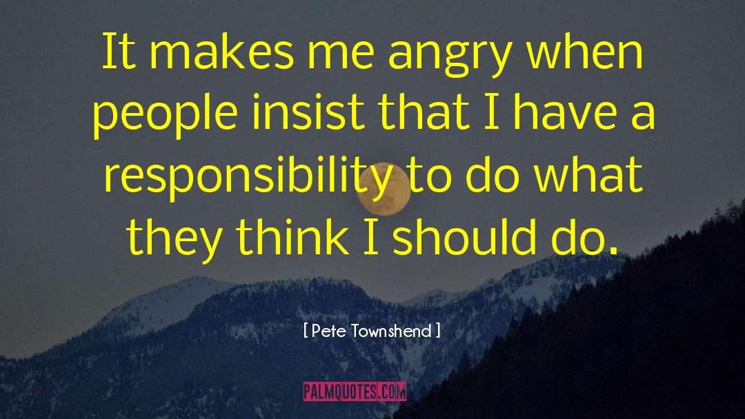 Pete Townshend Quotes: It makes me angry when