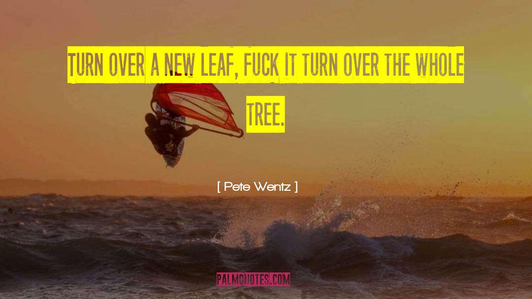 Pete Wentz Quotes: Turn over a new leaf,