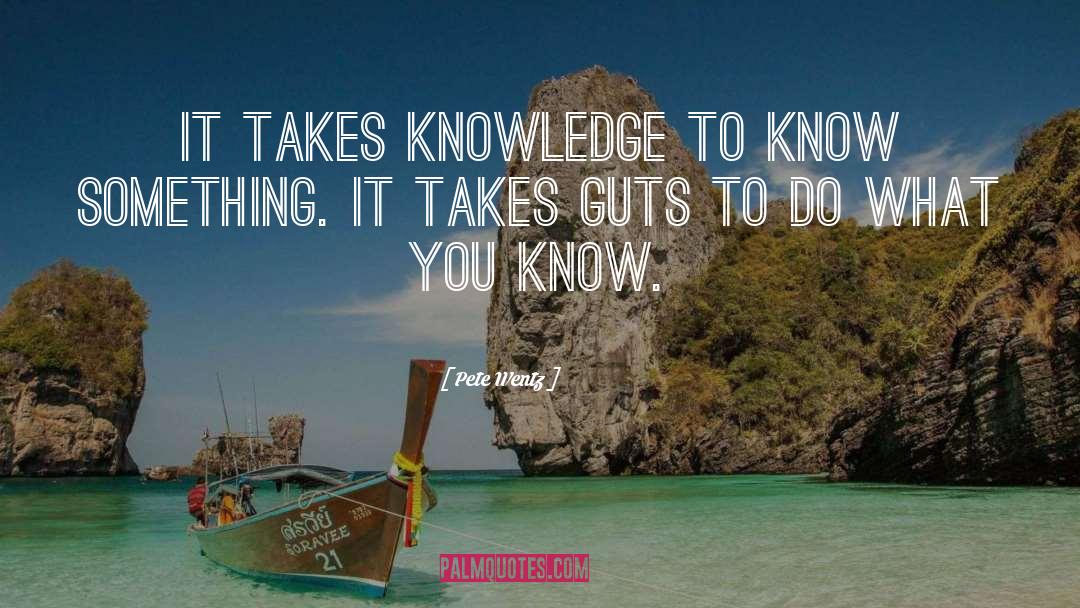 Pete Wentz Quotes: It takes knowledge to know