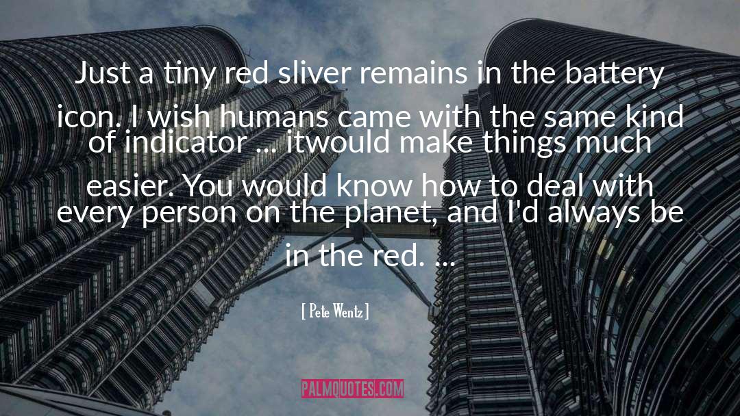 Pete Wentz Quotes: Just a tiny red sliver