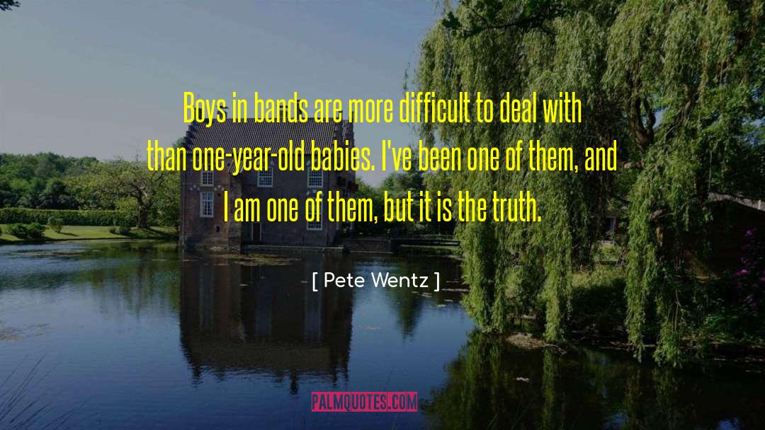 Pete Wentz Quotes: Boys in bands are more