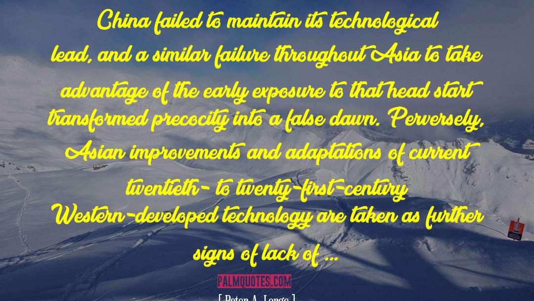 Peter A. Lorge Quotes: China failed to maintain its
