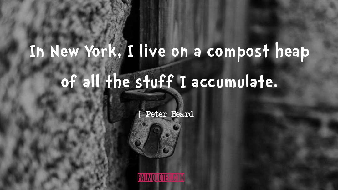 Peter Beard Quotes: In New York, I live