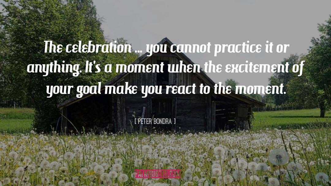Peter Bondra Quotes: The celebration ... you cannot