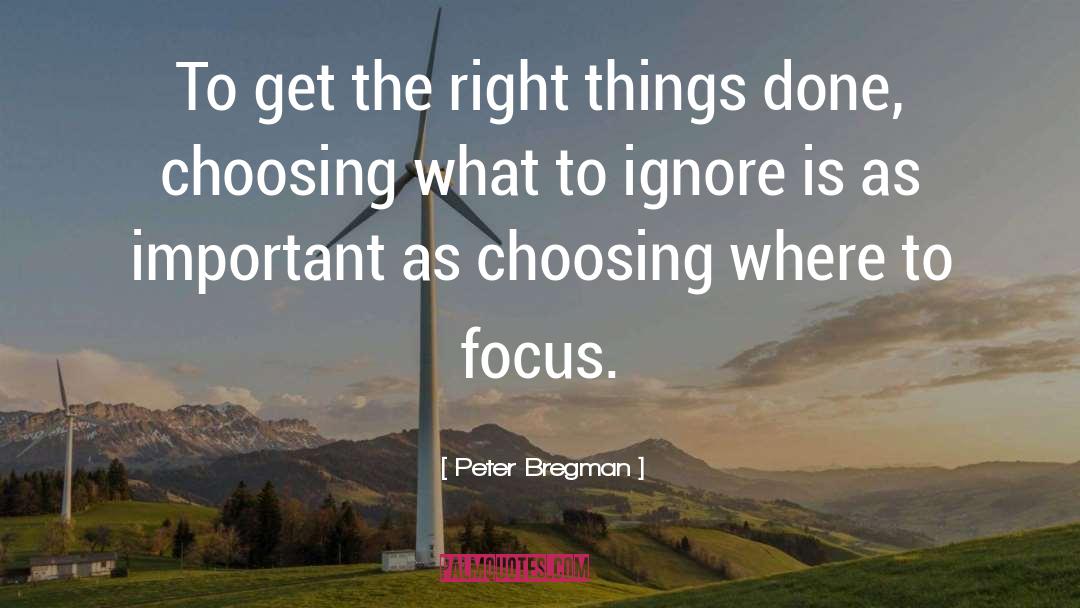 Peter Bregman Quotes: To get the right things