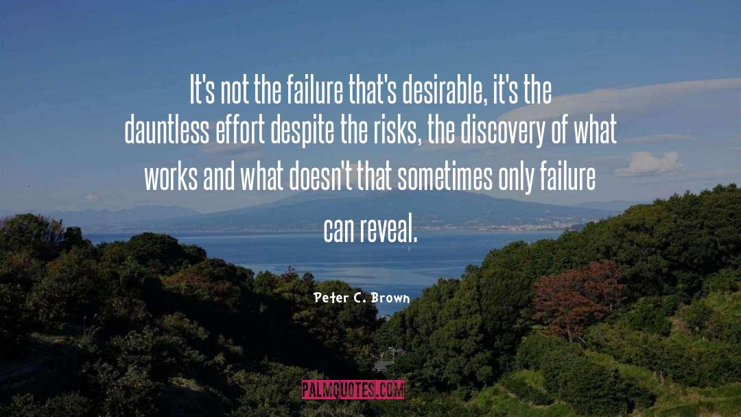 Peter C. Brown Quotes: It's not the failure that's