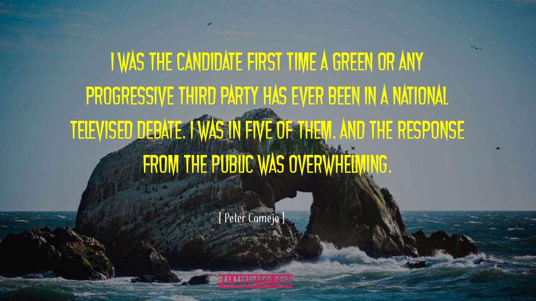 Peter Camejo Quotes: I was the candidate first