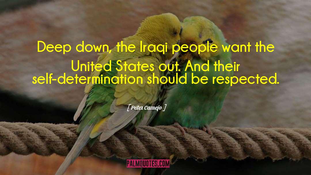 Peter Camejo Quotes: Deep down, the Iraqi people