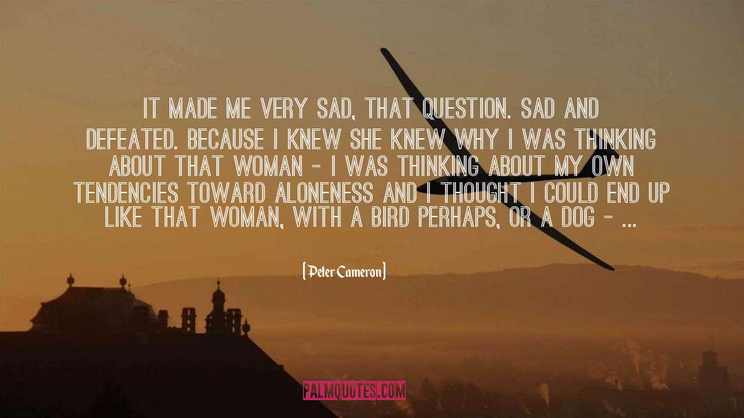 Peter Cameron Quotes: It made me very sad,