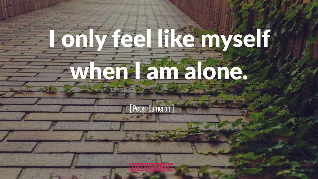 Peter Cameron Quotes: I only feel like myself