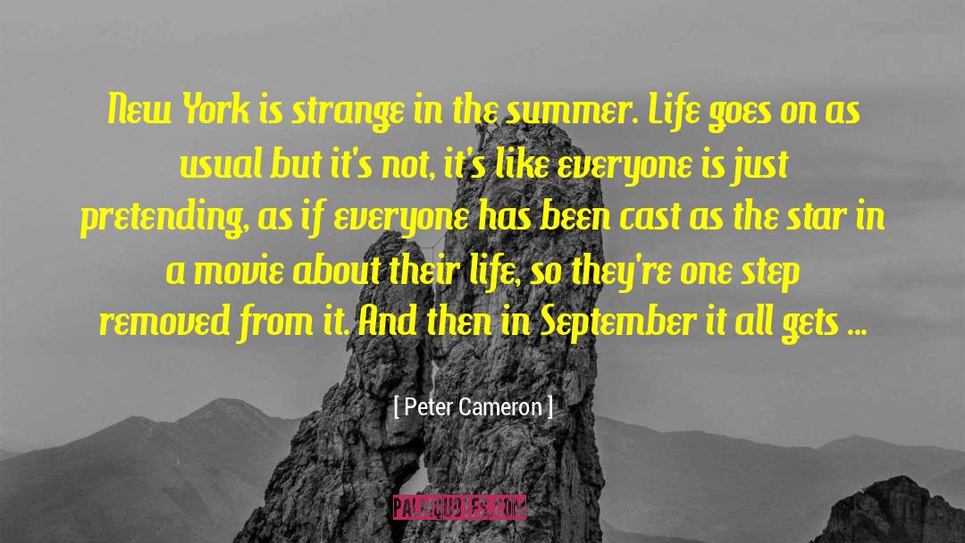 Peter Cameron Quotes: New York is strange in