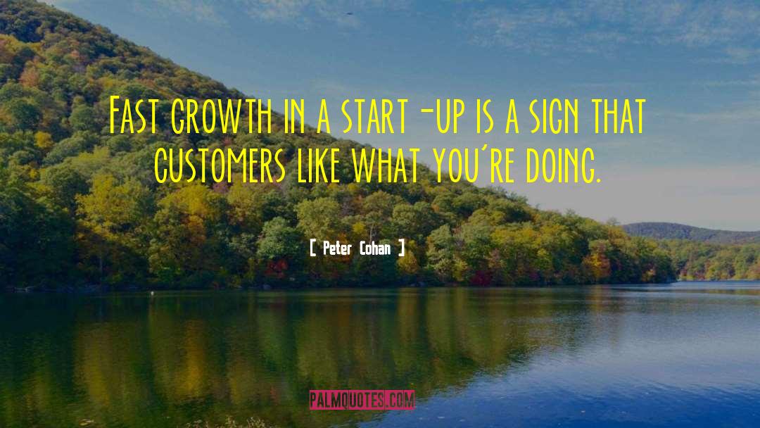 Peter Cohan Quotes: Fast growth in a start-up