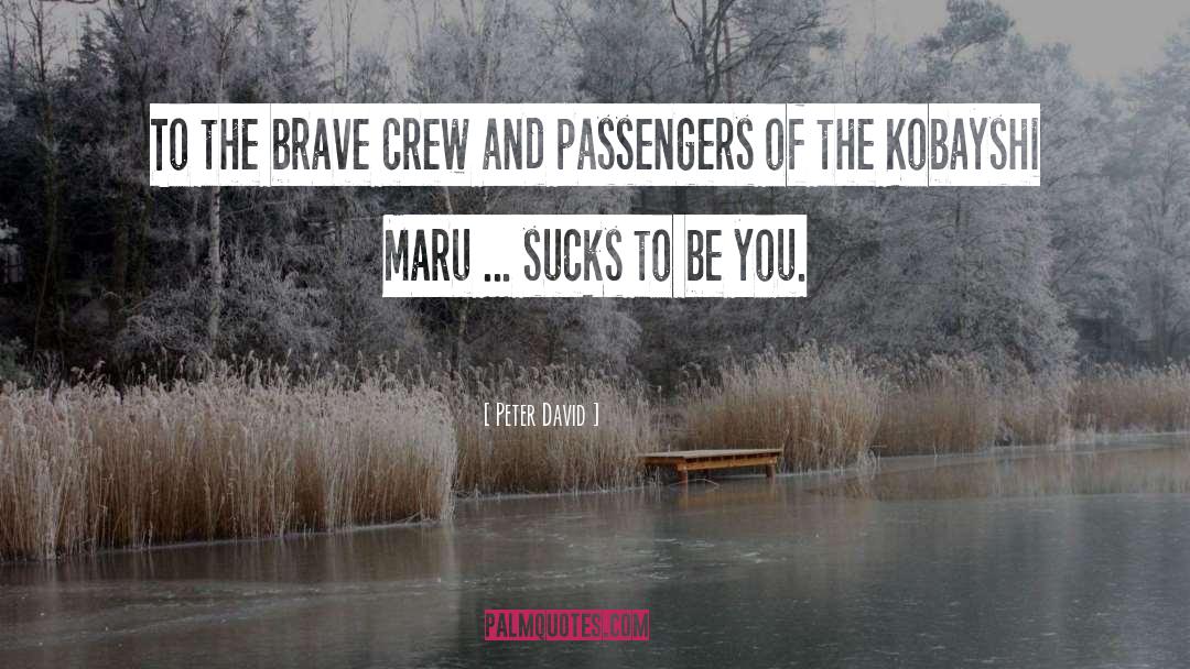 Peter David Quotes: To the brave crew and