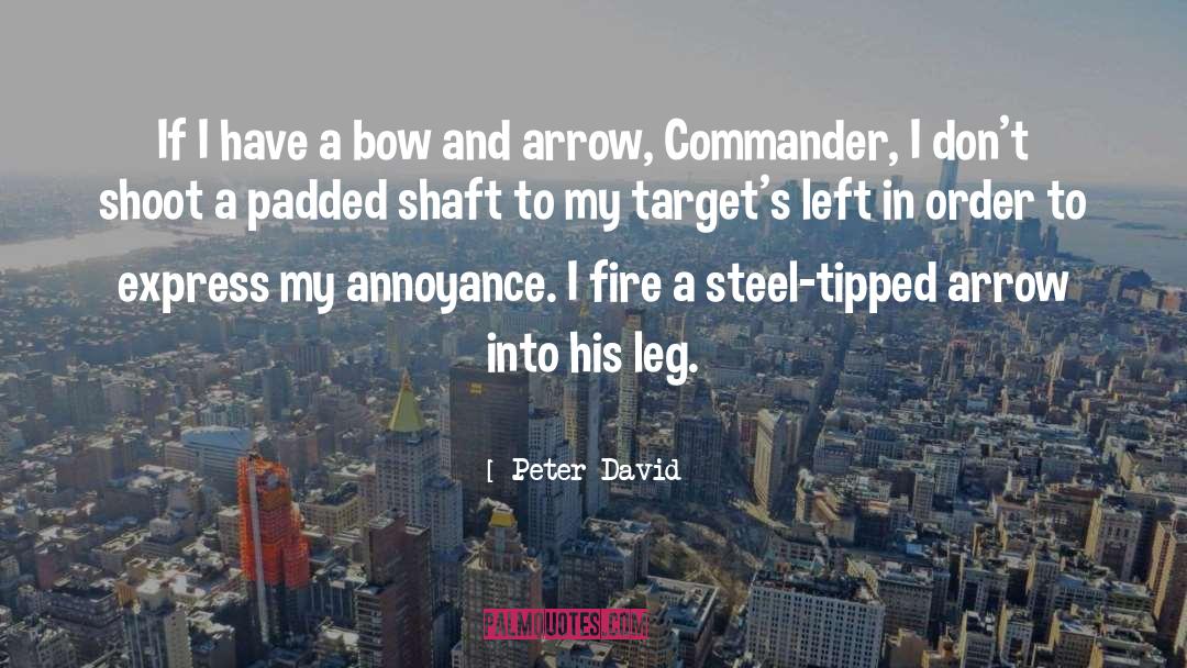 Peter David Quotes: If I have a bow