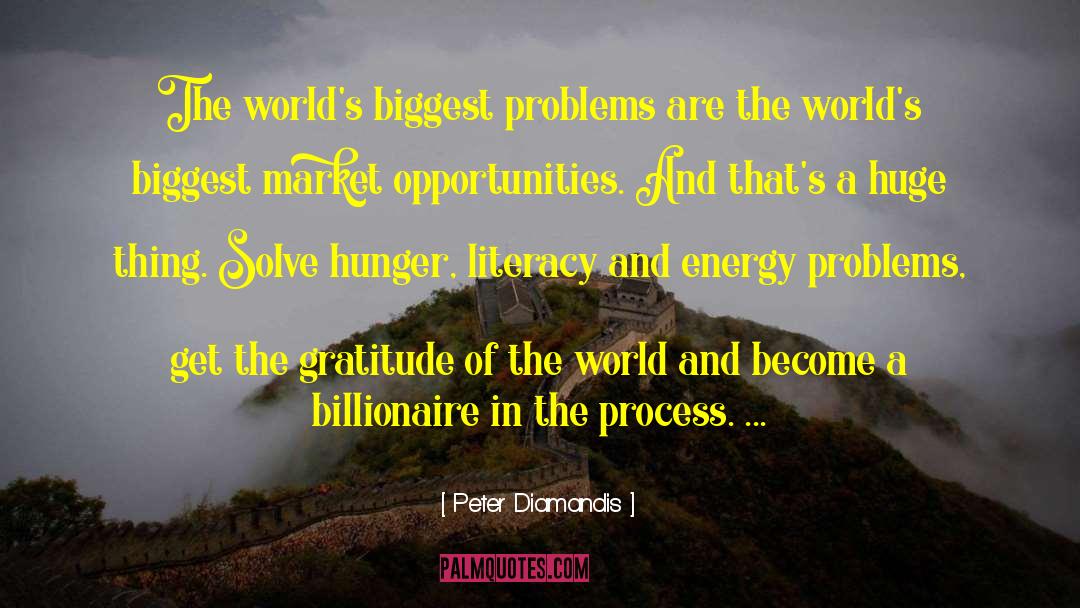 Peter Diamandis Quotes: The world's biggest problems are