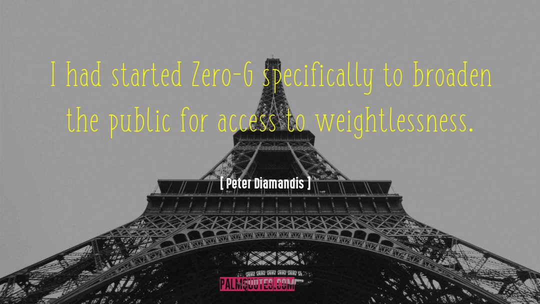 Peter Diamandis Quotes: I had started Zero-G specifically