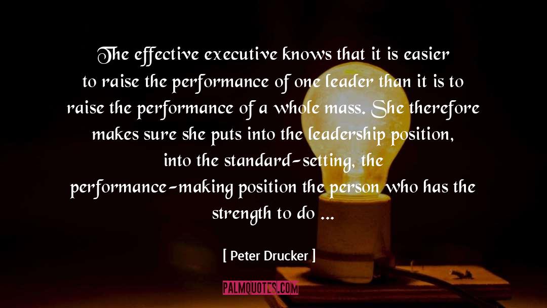 Peter Drucker Quotes: The effective executive knows that