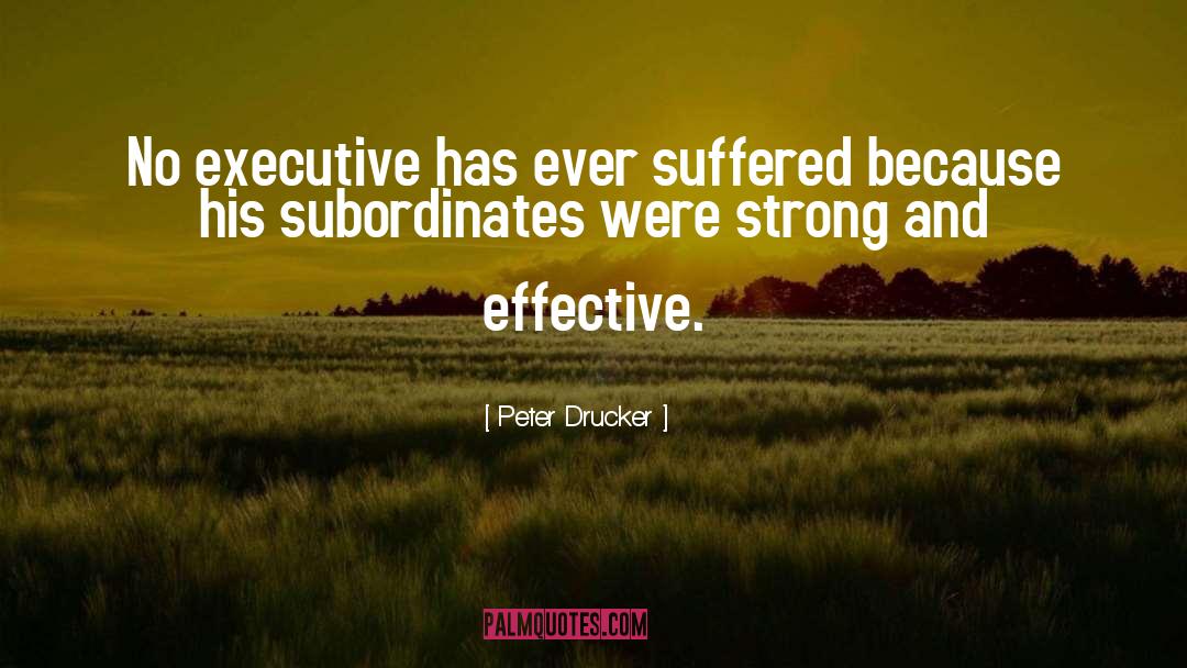 Peter Drucker Quotes: No executive has ever suffered