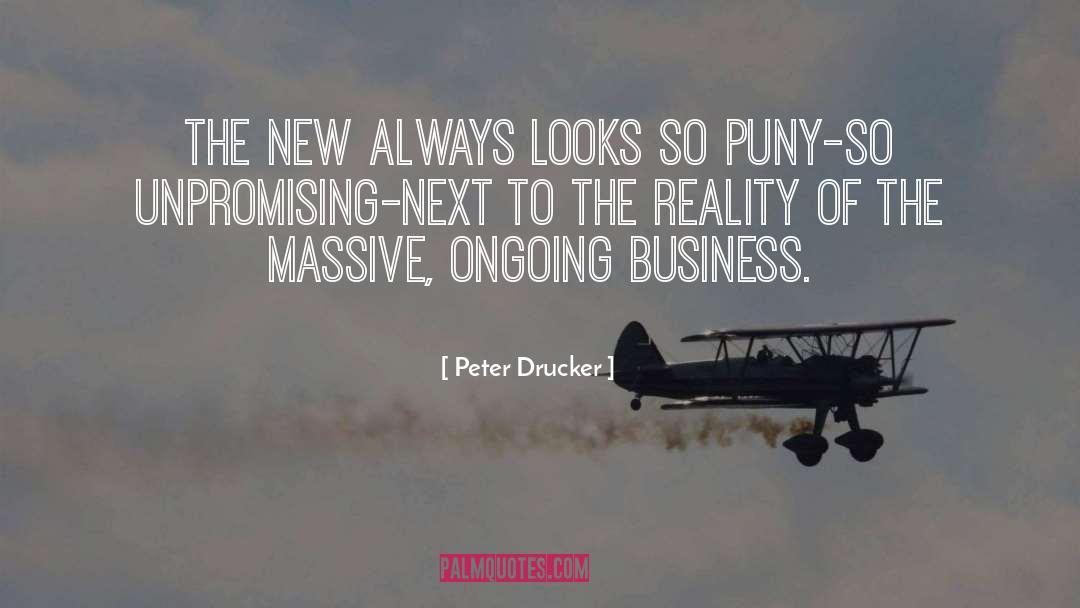 Peter Drucker Quotes: The new always looks so