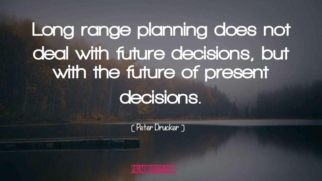 Peter Drucker Quotes: Long range planning does not