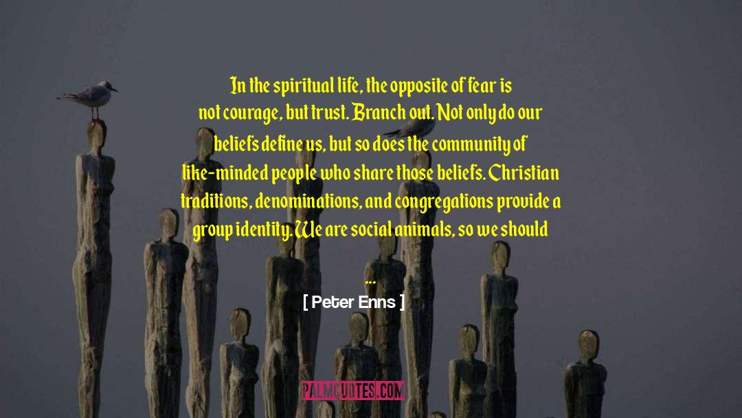 Peter Enns Quotes: In the spiritual life, the