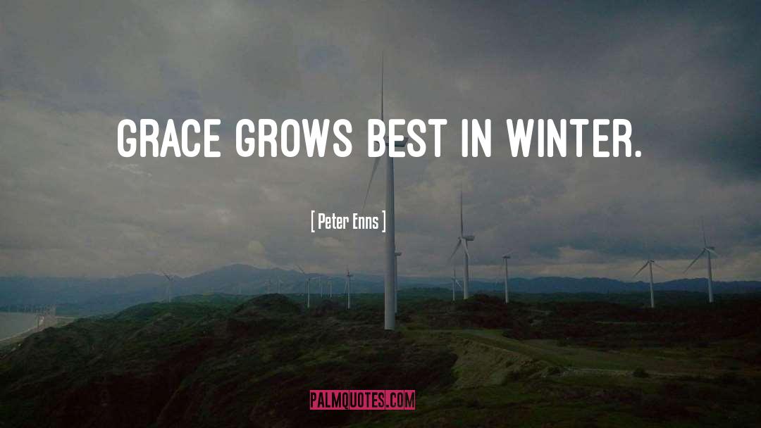 Peter Enns Quotes: Grace grows best in winter.