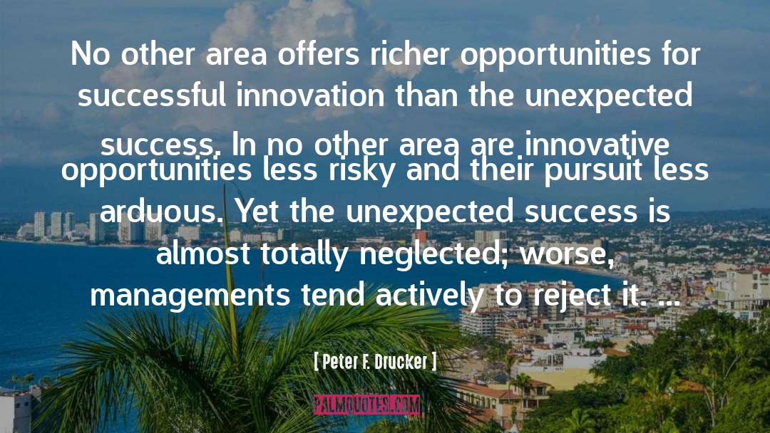 Peter F. Drucker Quotes: No other area offers richer