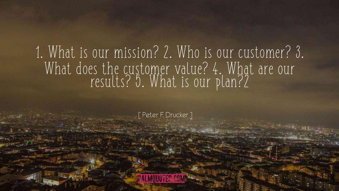 Peter F. Drucker Quotes: 1. What is our mission?