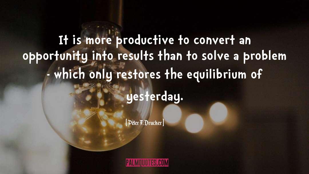 Peter F. Drucker Quotes: It is more productive to