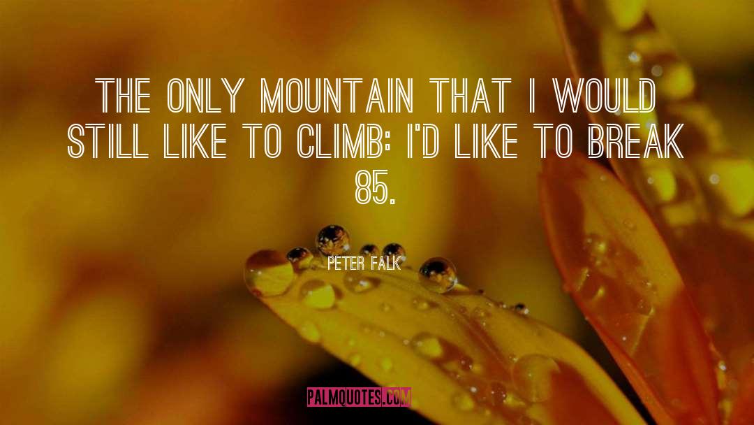 Peter Falk Quotes: The only mountain that I