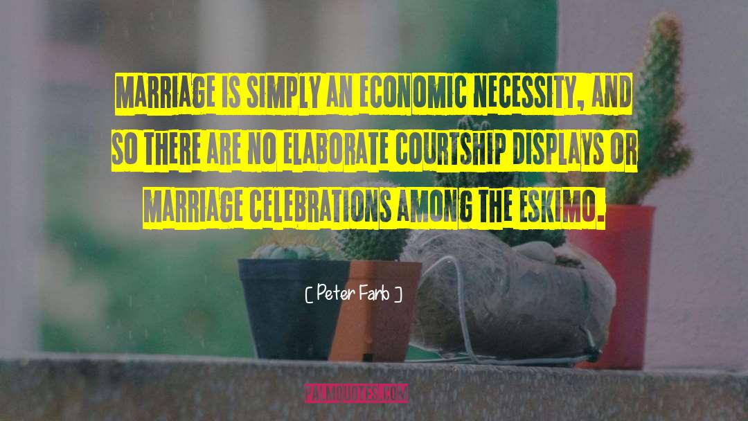 Peter Farb Quotes: Marriage is simply an economic