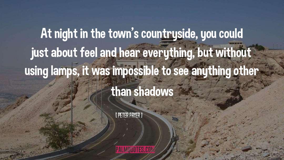 Peter Fryer Quotes: At night in the town's