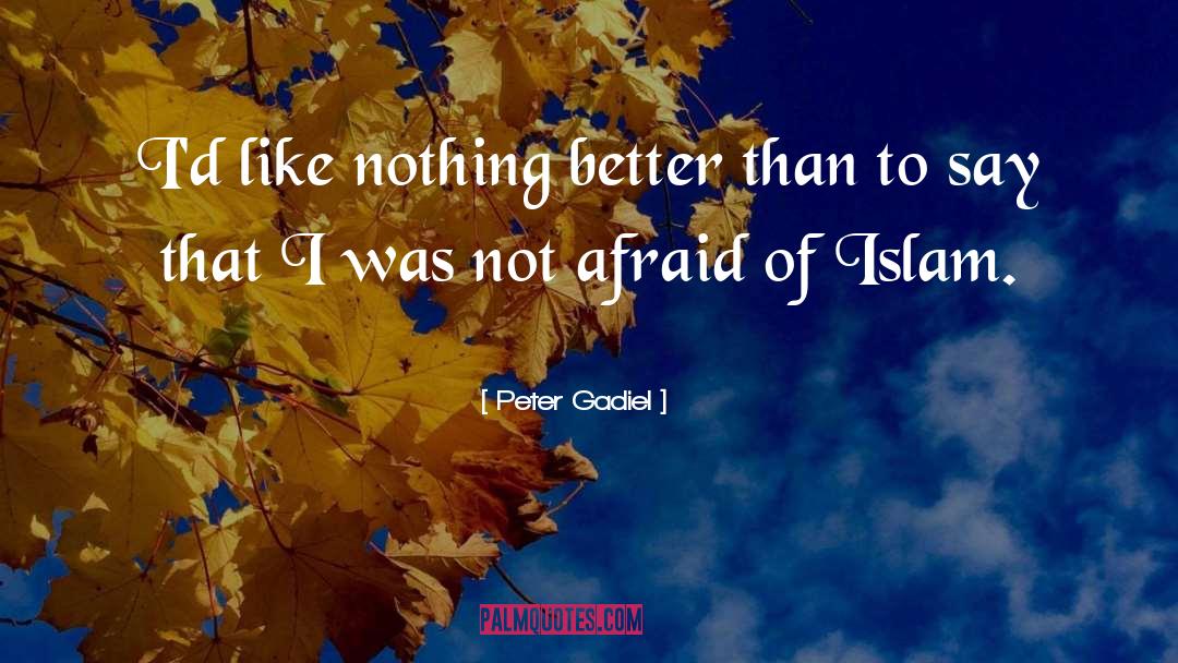 Peter Gadiel Quotes: I'd like nothing better than