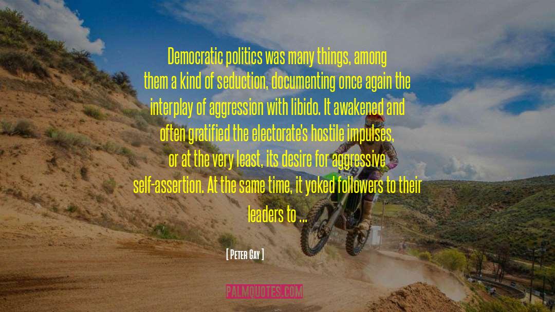 Peter Gay Quotes: Democratic politics was many things,