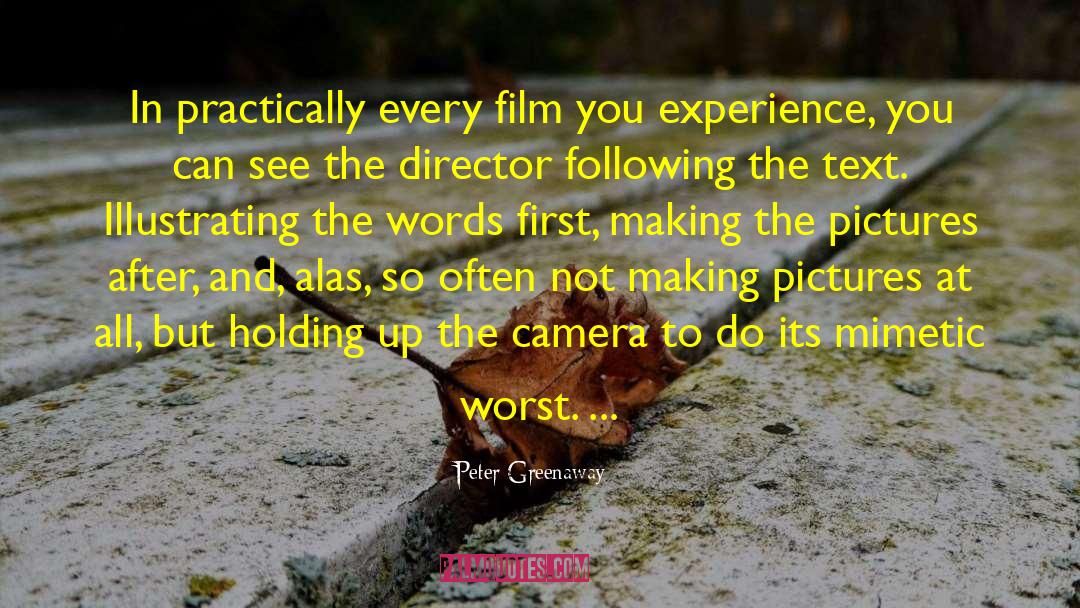 Peter Greenaway Quotes: In practically every film you