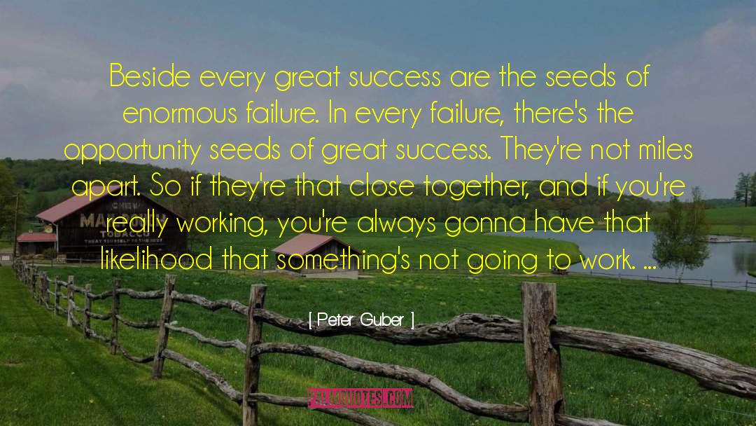 Peter Guber Quotes: Beside every great success are