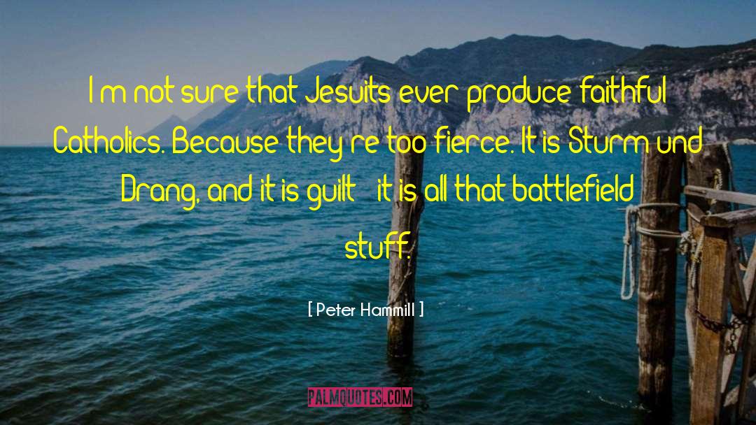Peter Hammill Quotes: I'm not sure that Jesuits