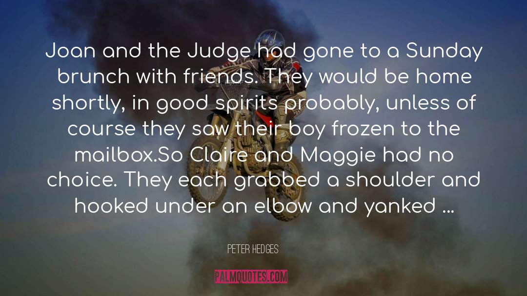 Peter Hedges Quotes: Joan and the Judge had