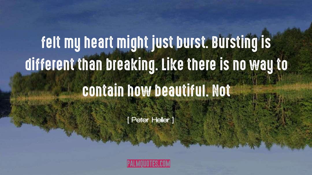 Peter Heller Quotes: felt my heart might just
