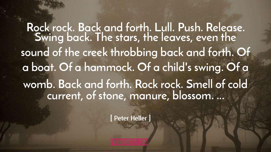 Peter Heller Quotes: Rock rock. Back and forth.
