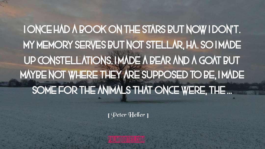 Peter Heller Quotes: I once had a book