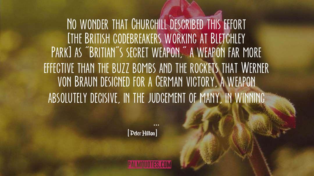 Peter Hilton Quotes: No wonder that Churchill described
