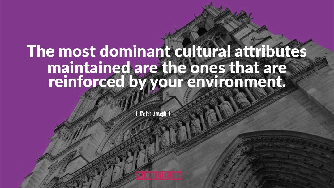 Peter Joseph Quotes: The most dominant cultural attributes