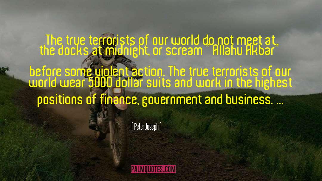 Peter Joseph Quotes: The true terrorists of our