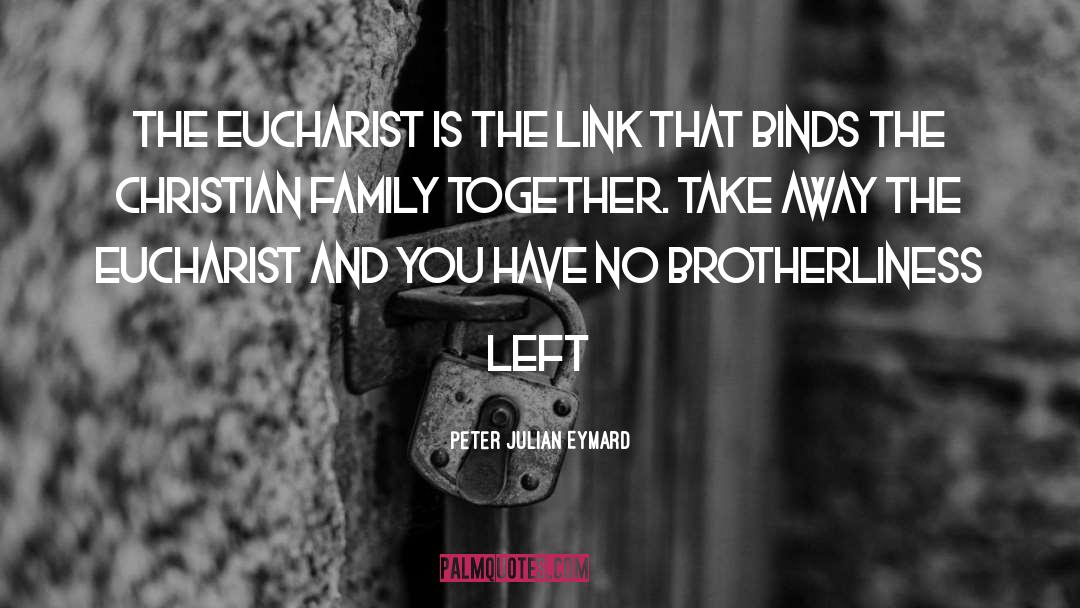 Peter Julian Eymard Quotes: The Eucharist is the link