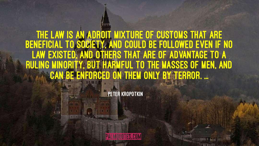 Peter Kropotkin Quotes: The law is an adroit