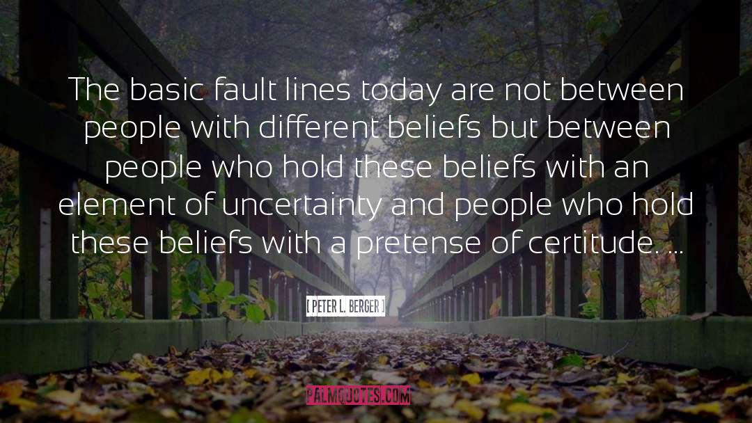 Peter L. Berger Quotes: The basic fault lines today