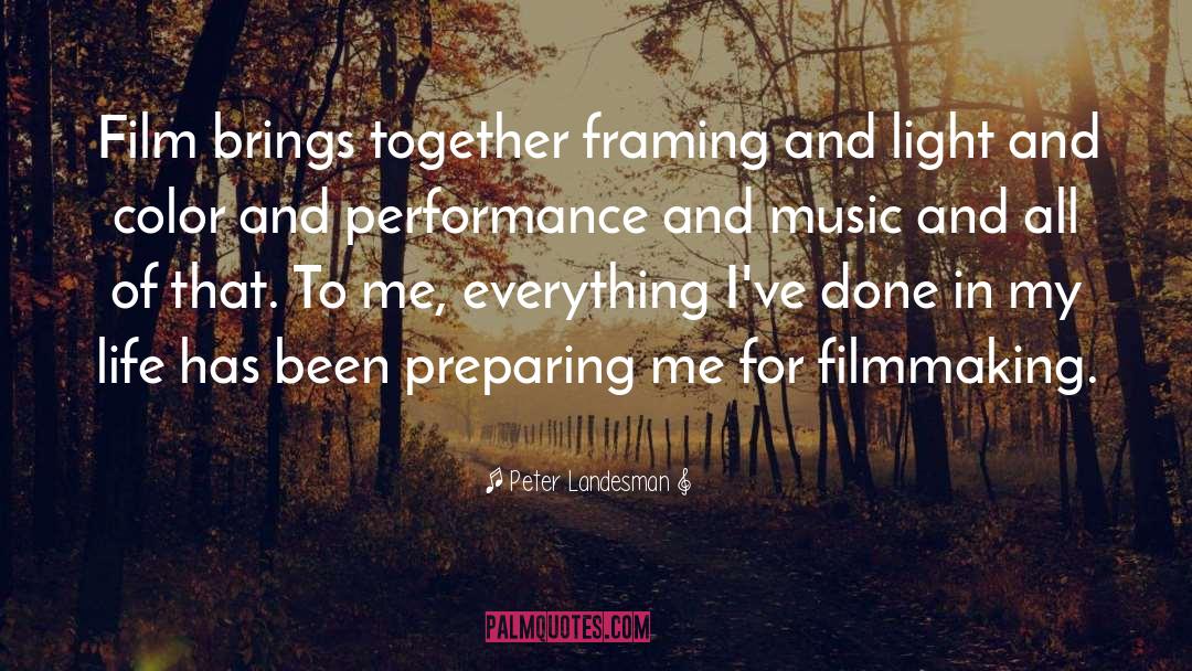 Peter Landesman Quotes: Film brings together framing and