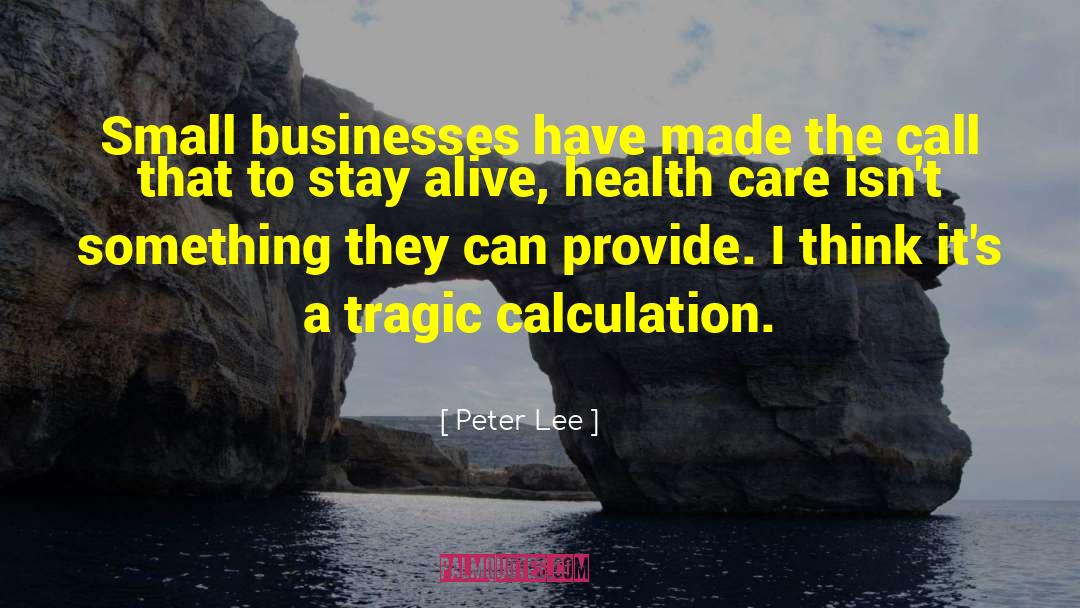 Peter Lee Quotes: Small businesses have made the